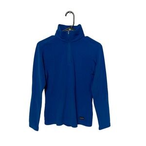 Patagonia Sweater Womens Small Blue Fleece 1/4 Zip Lightweight Outdoor Hiking